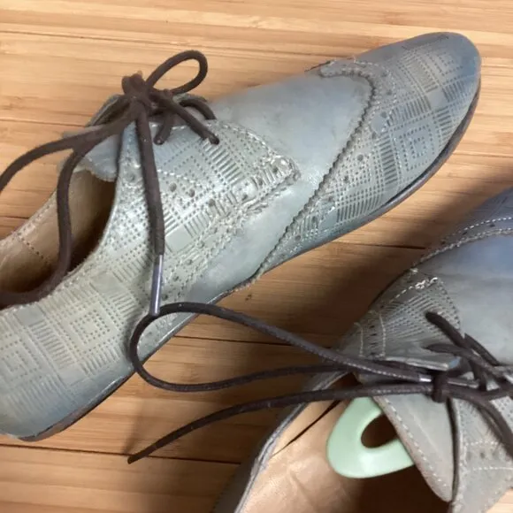Bed Stu Oxford Distressed Blue Shoes 6