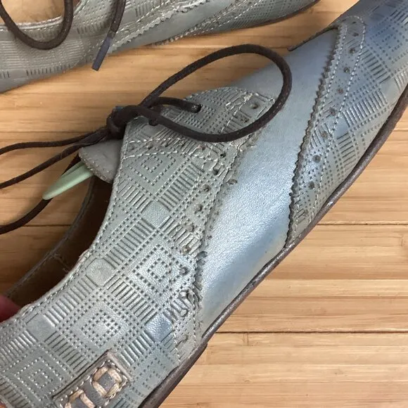 Bed Stu Oxford Distressed Blue Shoes 6