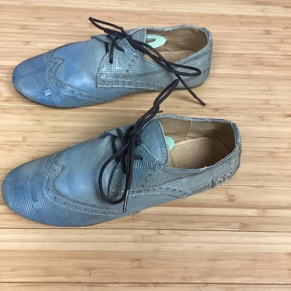 Bed Stu Oxford Distressed Blue Shoes 6