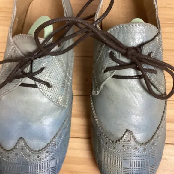 Bed Stu Oxford Distressed Blue Shoes 6