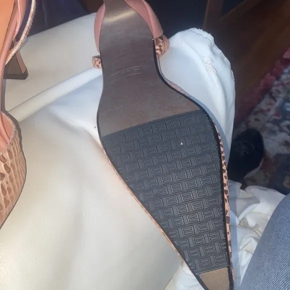 Bellini Teresa Ankle Strap Leather Heels, size7.5