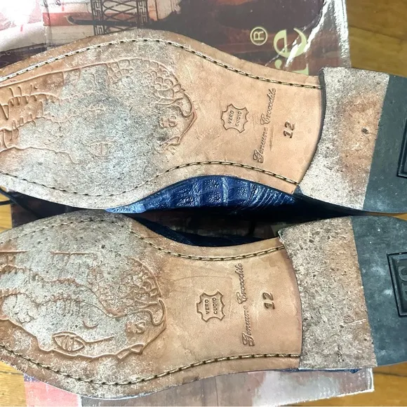 Belvedere Blue Crocodile Leather Men's Shoes