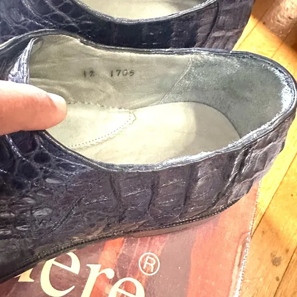 Belvedere Blue Crocodile Leather Men's Shoes
