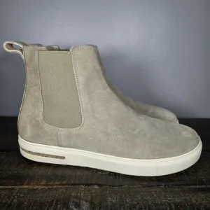 Birkenstock Bend Chelsea Womens Size 10 Narrow Suede Boots Taupe Gray White