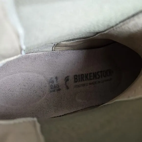 Birkenstock Bend Chelsea Womens Size 10 Narrow Suede Boots Taupe Gray White