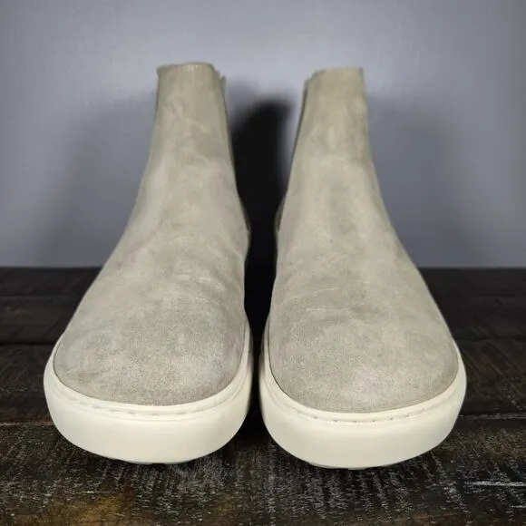 Birkenstock Bend Chelsea Womens Size 10 Narrow Suede Boots Taupe Gray White