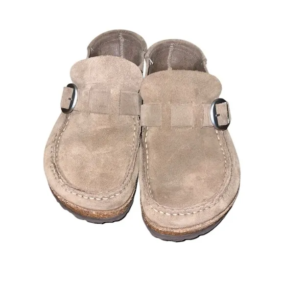 Birkenstock Buckley Suede Shoes SIZE 37 Women’s US 6-7 Color Gray Taupe