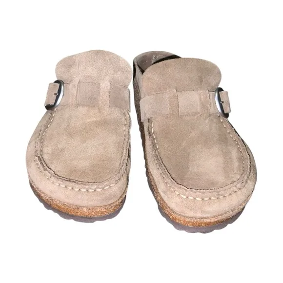 Birkenstock Buckley Suede Shoes SIZE 37 Women’s US 6-7 Color Gray Taupe