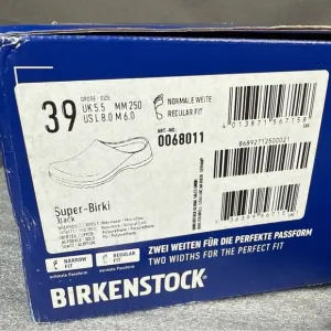 Birkenstock lona Mary Jane Black Leather Shoes    =   .