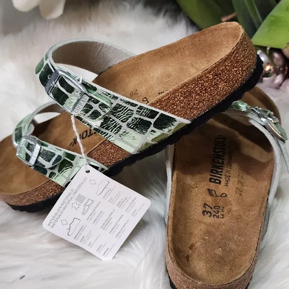 BIRKENSTOCK Mayari 1023906 Gator Gleam Mineral Normal Width size6 New