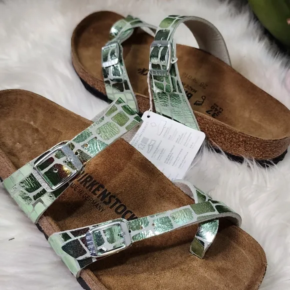 BIRKENSTOCK Mayari 1023906 Gator Gleam Mineral Normal Width size6 New