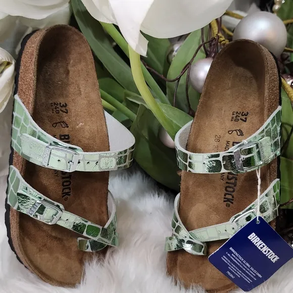 BIRKENSTOCK Mayari 1023906 Gator Gleam Mineral Normal Width size6 New