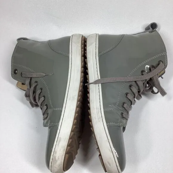 Birkenstock patent leather high top Gray sneakers Size 7