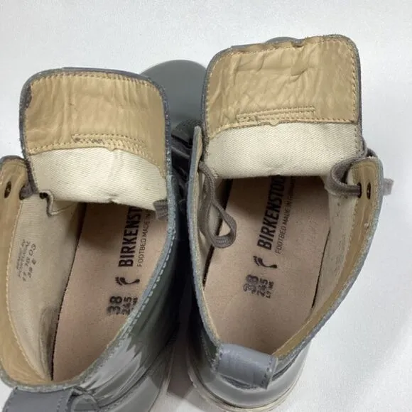 Birkenstock patent leather high top Gray sneakers Size 7