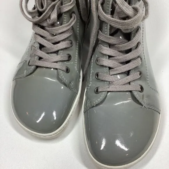 Birkenstock patent leather high top Gray sneakers Size 7