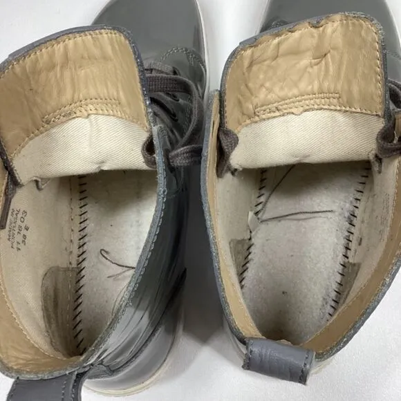 Birkenstock patent leather high top Gray sneakers Size 7