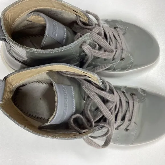Birkenstock patent leather high top Gray sneakers Size 7