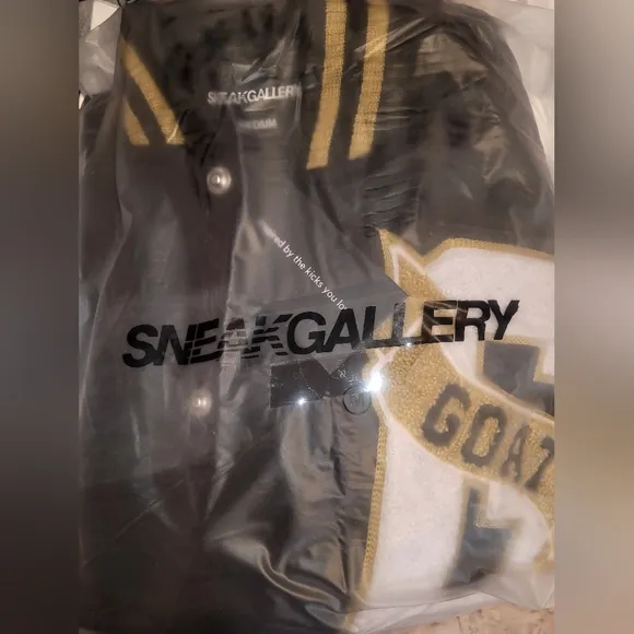 Black and White  CHICAGO GOAT Varsity Jacket. Shoes Not Included