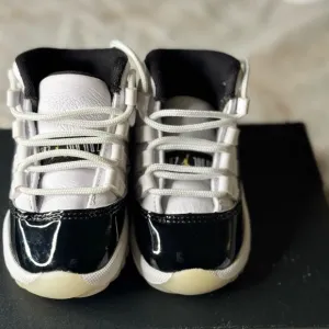 Black and White High-Top Sneakers with Retro 11