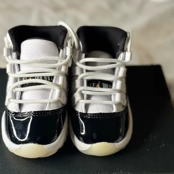 Black and White High-Top Sneakers with Retro 11