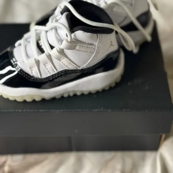 Black and White High-Top Sneakers with Retro 11