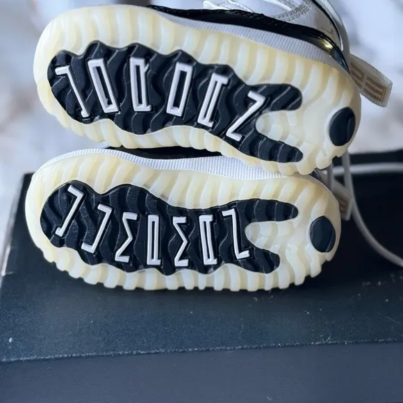 Black and White High-Top Sneakers with Retro 11