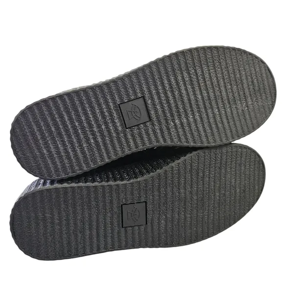 Black Creeper Shoes with Spider Web Design