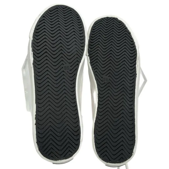 Black Dioniso Women’s White Leather Sneakers-Size 39 EU