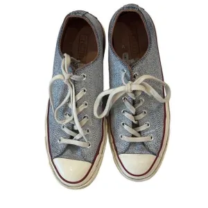 Blue crackle leather converse Sz.7 men’s 9 women’s