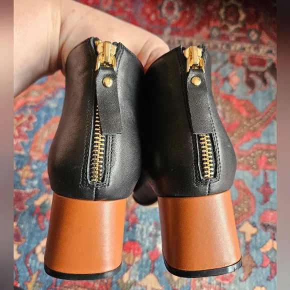 b/major Jeka Heeled Boots In Black Leather sz EU 39 / US 7.5-8*