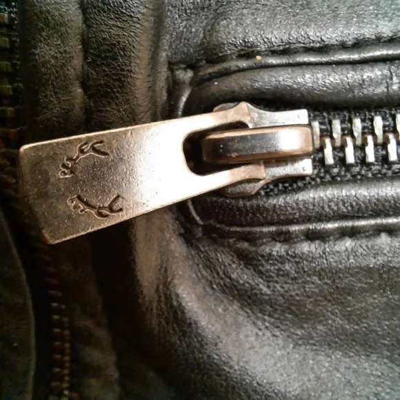 BOD &amp; CHRISTENSEN Leather Moto Jacket Belt Asymmetrical Zip Crop Black Biker S