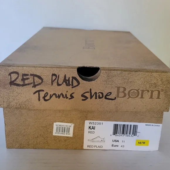 Born Kai Shoes - Red Plaid