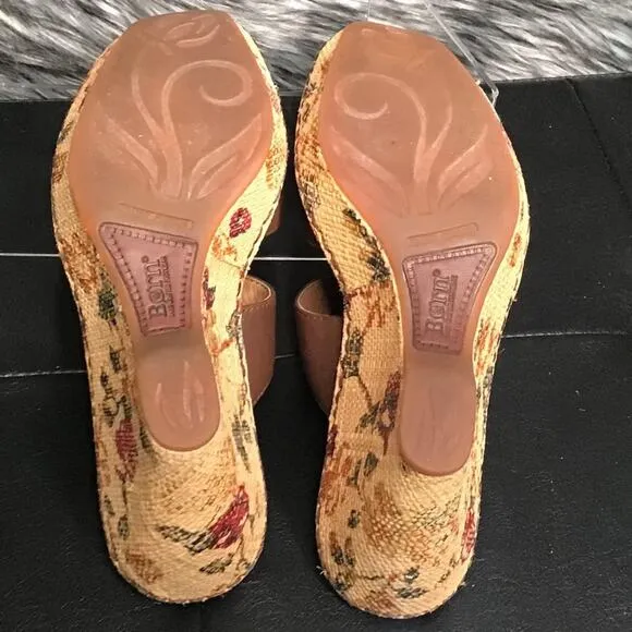 Born Platform Sandals With Floral Print 7