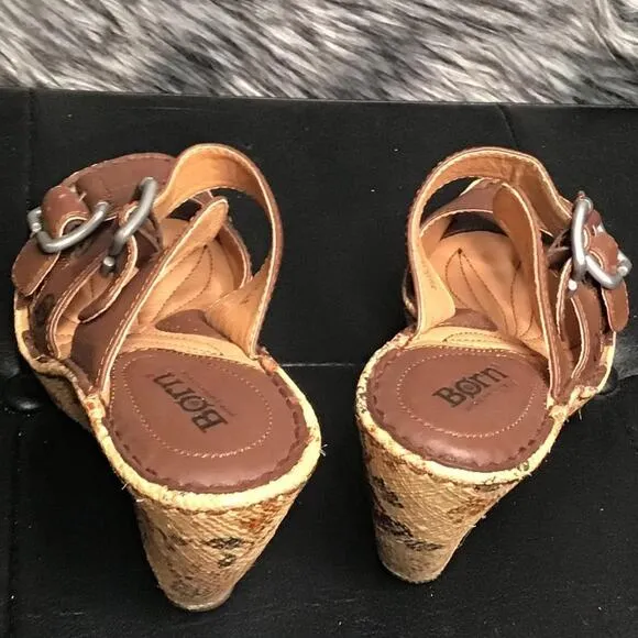 Born Platform Sandals With Floral Print 7