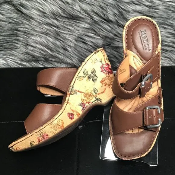 Born Platform Sandals With Floral Print 7