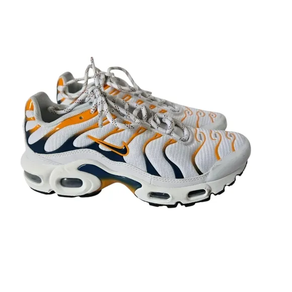 Boy's Nike Air Max Plus GS White/Marina-Kumquat-Black Sneakers