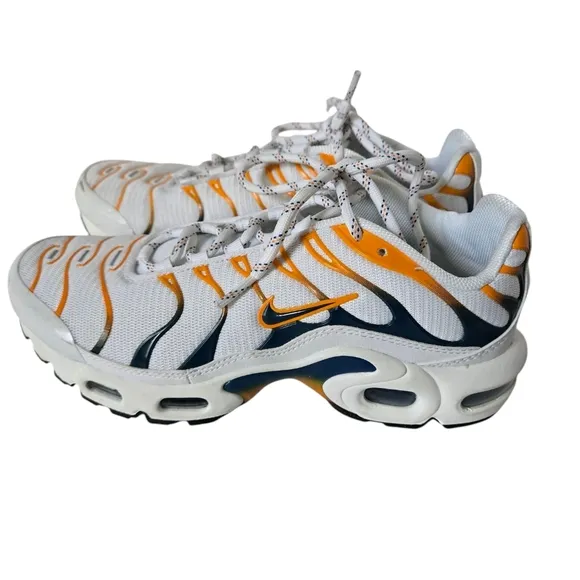Boy's Nike Air Max Plus GS White/Marina-Kumquat-Black Sneakers