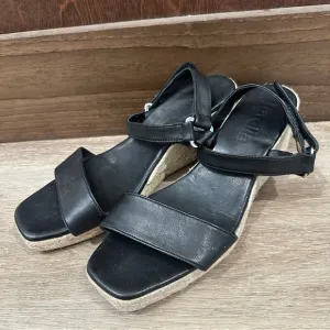 Brand New Jutelia Black espadrilles Wedge Sandals Size 10