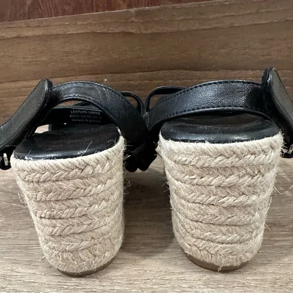 Brand New Jutelia Black espadrilles Wedge Sandals Size 10