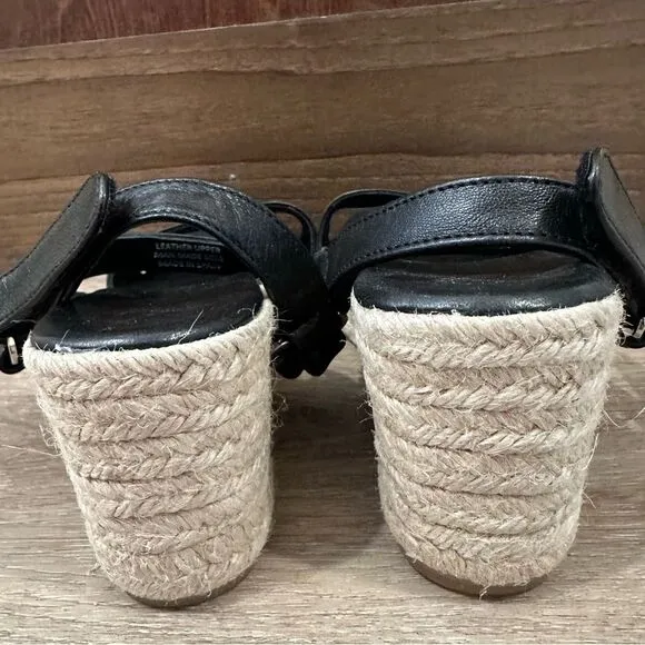 Brand New Jutelia Black espadrilles Wedge Sandals Size 10