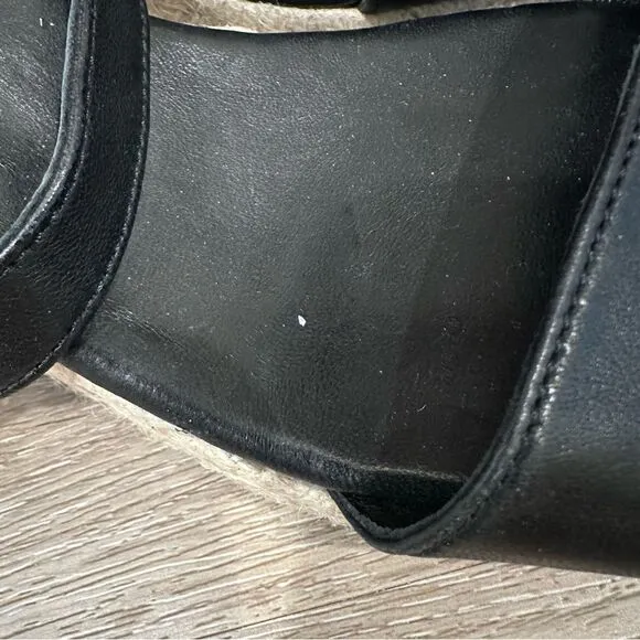 Brand New Jutelia Black espadrilles Wedge Sandals Size 10