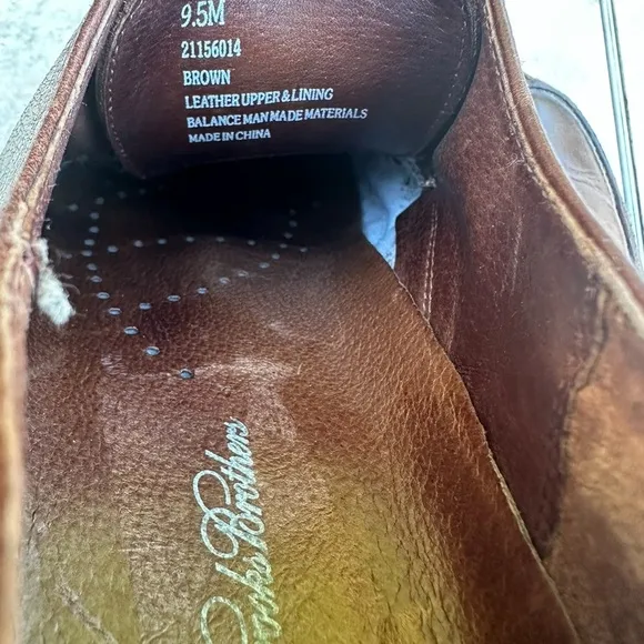 Brooks Brothers Mens Brown Leather  Shoes