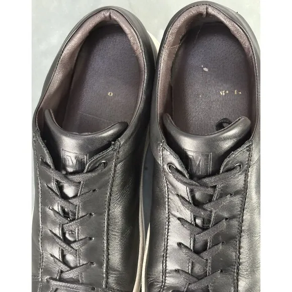 Bruno Magli Diego Men's Low Sneakers Shoes Size 9.5 Leather Black