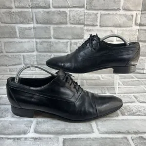 Bruno Magli Italy Votus Black Luxury Leather Shoes Oxfords Men's Size 13 Vintage