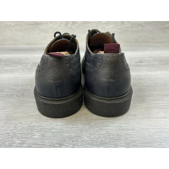 Bruno Magli Men’s Oxfords Walton Brown Leather Gray Wool Wingtip  Shoes 11.5M