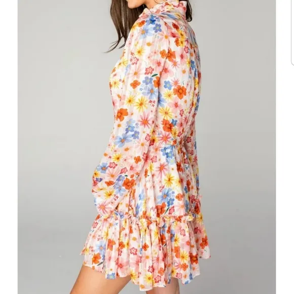 Buddy Love Grace Long Sleeve Shirt Dress Wild Flower Sixe XS