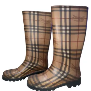 Burberry Plaid Rain Boots
