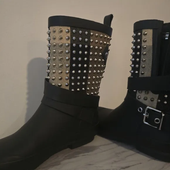 Burberry Rain Boots with studs