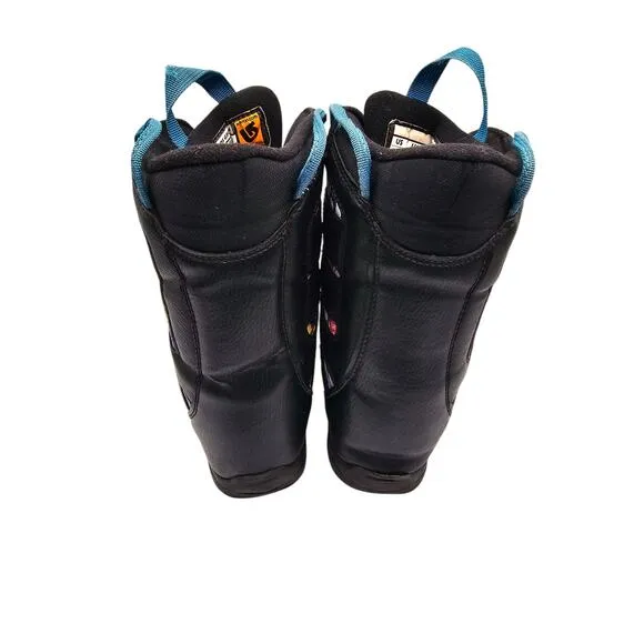 Burton Grom Kids Snowboard Boots Shoe - Size 4 Black Multicolor