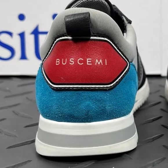 Buscemi Ventura Kid Grey Trio Leather Sneakers EU 27 US 10/10.5